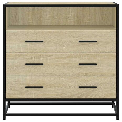 Ladekast 70x41x70 cm bewerkt hout sonoma eikenkleurig 4