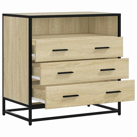 Ladekast 70x41x70 cm bewerkt hout sonoma eikenkleurig 5