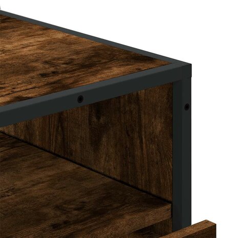 Ladekast 70x41x83,5 cm bewerkt hout gerookt eikenkleurig 8