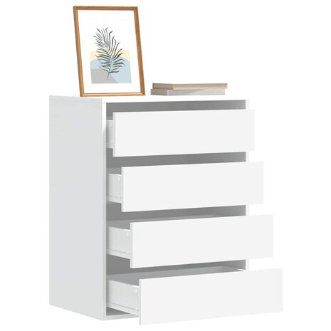 Ladekast 60x41x76 cm bewerkt hout wit 1