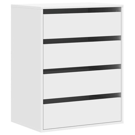 Ladekast 60x41x76 cm bewerkt hout wit 2