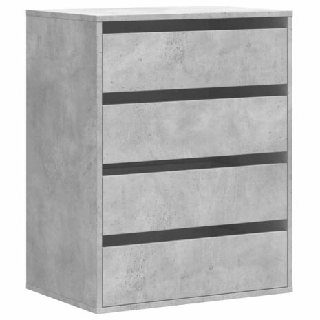Ladekast 60x41x76 cm bewerkt hout betongrijs 2