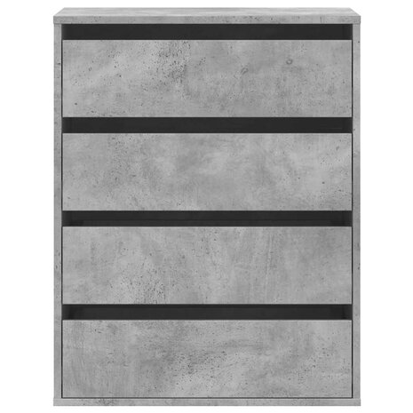 Ladekast 60x41x76 cm bewerkt hout betongrijs 4