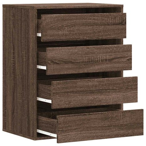 Ladekast 60x41x76 cm bewerkt hout bruin eikenkleurig 5