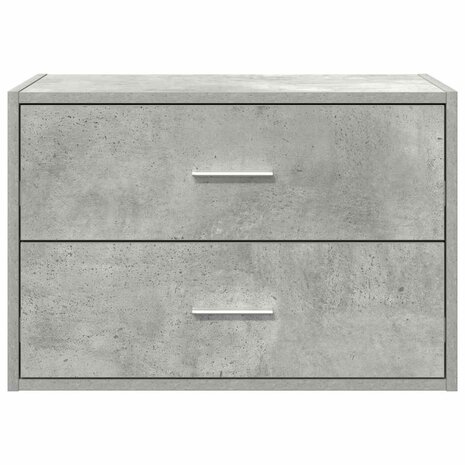 Kast met 2 lades 60x31x40 cm bewerkt hout betongrijs 4