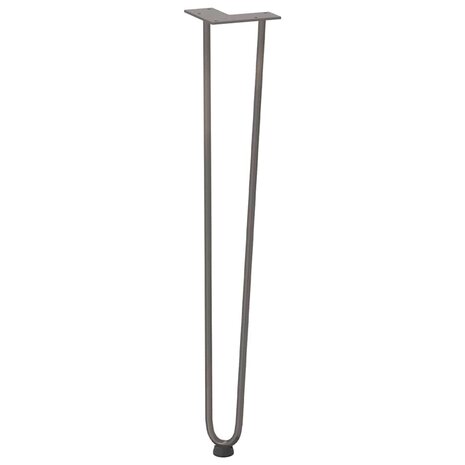 Haarspeld tafelpoten 4 st 72 cm massief staal naturel 4