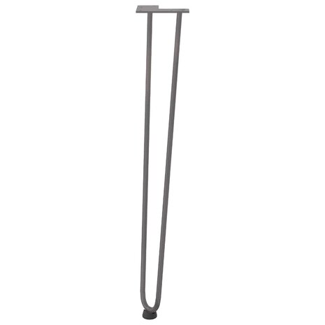 Haarspeld tafelpoten 4 st 72 cm massief staal naturel 5