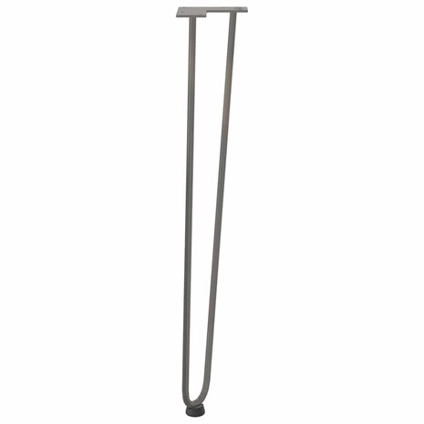 Haarspeld tafelpoten 4 st 72 cm massief staal naturel 6
