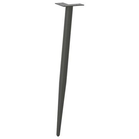 Salontafelpoten conische vorm 4 st 72-73 cm staal antraciet 4
