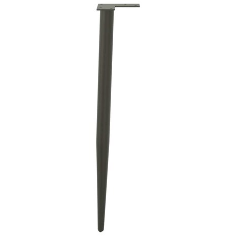 Salontafelpoten conische vorm 4 st 72-73 cm staal antraciet 6