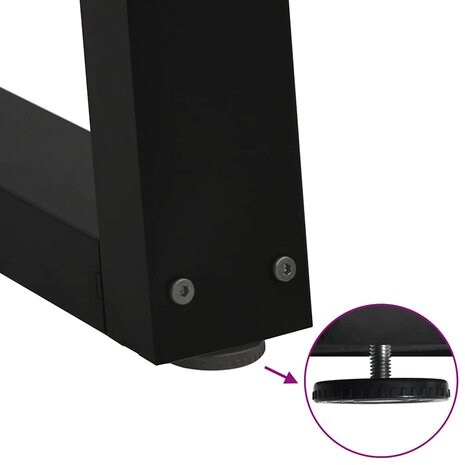 Eettafelpoten 2 st V-vormig 60x(30-31,3) cm staal zwart 9