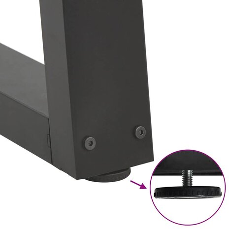 Eettafelpoten 2 st V-vormig 60x(30-31,3) cm staal antraciet 9