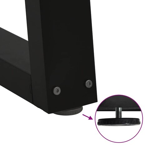 Eettafelpoten 2 st V-vormig 70x(30-31,3) cm staal zwart 9