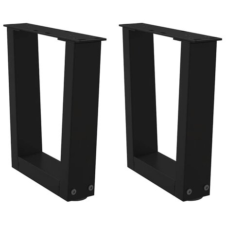 Eettafelpoten 2 st V-vormig 40x(30-31,3) cm staal zwart 1