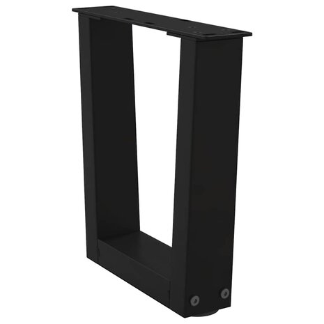 Eettafelpoten 2 st V-vormig 40x(30-31,3) cm staal zwart 4
