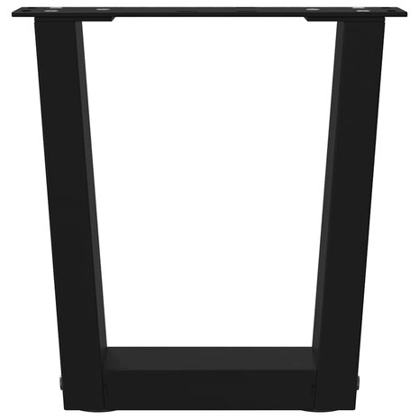 Eettafelpoten 2 st V-vormig 40x(30-31,3) cm staal zwart 5