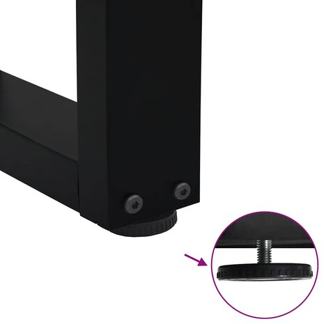 Eettafelpoten 2 st V-vormig 40x(30-31,3) cm staal zwart 9