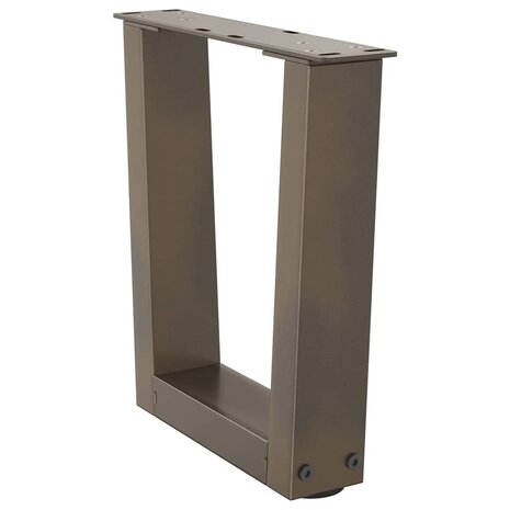 Eettafelpoten 2 st V-vormig 40x(30-31,3) cm staal naturel 4