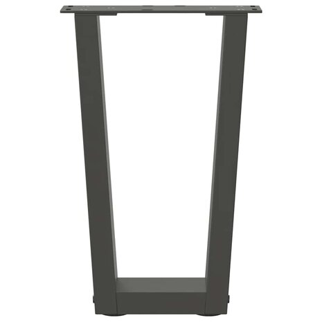 Eettafelpoten 2 st V-vormig 28x(42-43,3) cm staal antraciet 5