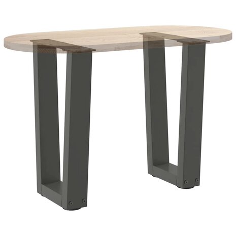 Eettafelpoten 2 st V-vormig 28x(42-43,3) cm staal antraciet 8