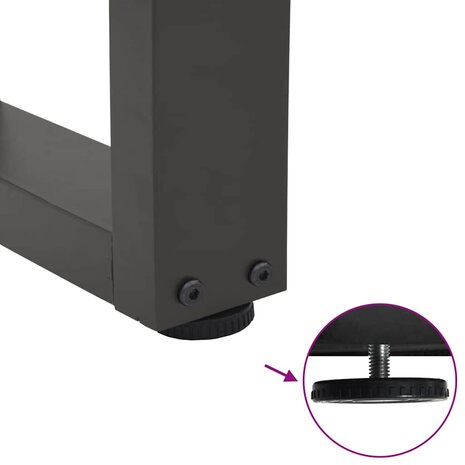 Eettafelpoten 2 st V-vormig 28x(42-43,3) cm staal antraciet 9