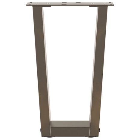 Eettafelpoten 2 st V-vormig 38x(42-43,3) cm staal naturel 5
