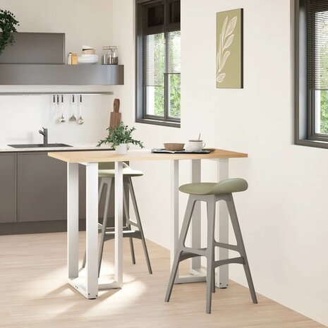 Bartafelpoten 2 st T-vormig 60x35x(100-101) cm staal wit 2
