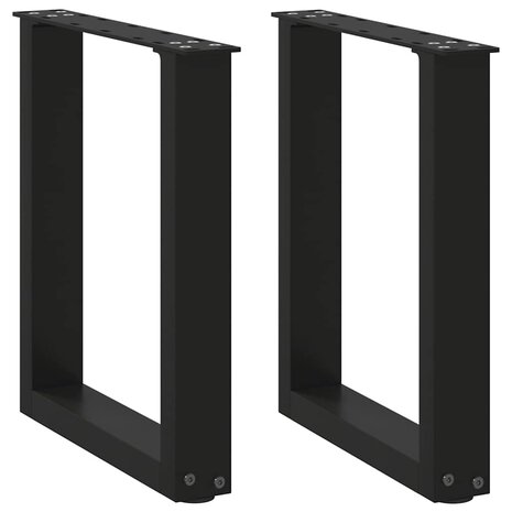 Salontafelpoten 2 st U-vormig 38x(42-43) cm staal zwart 1