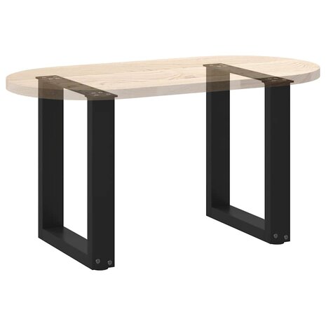 Salontafelpoten 2 st U-vormig 38x(42-43) cm staal zwart 8