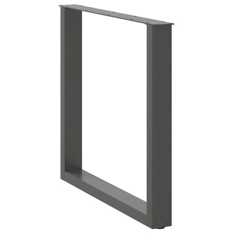 Salontafelpoten 3 st U-vormig 80x(72-73) cm staal antraciet 4