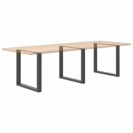 Salontafelpoten 3 st U-vormig 80x(72-73) cm staal antraciet 8