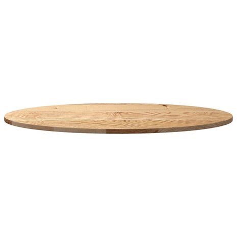 Tafelblad 100x50x2 cm ovaal massief eikenhout 5