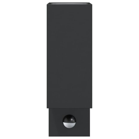 Buitenwandlampen 2 st met sensors gegoten aluminium zwart 4