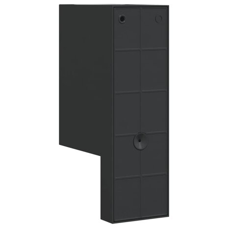 Buitenwandlampen 2 st met sensors gegoten aluminium zwart 6