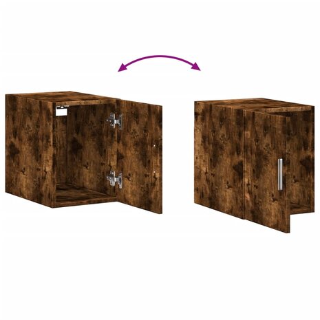 Wandkast 30x42,5x40 cm bewerkt hout gerookt eikenkleurig 7