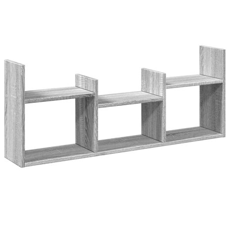 Wandkast 100x18x40 cm bewerkt hout grijs sonoma eikenkleurig 2