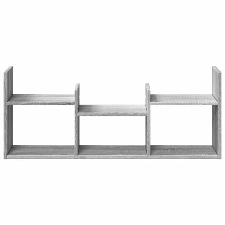 Wandkast 100x18x40 cm bewerkt hout grijs sonoma eikenkleurig 4