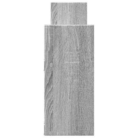 Wandkast 100x18x40 cm bewerkt hout grijs sonoma eikenkleurig 5