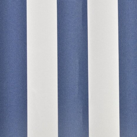 Luifeldoek 6x3 m canvas blauw en wit 3