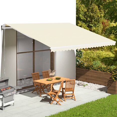 Vervangingsdoek voor luifel 5x3,5 m crèmekleurig 1