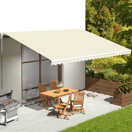 Vervangingsdoek voor luifel 6x3,5 m crèmekleurig 1