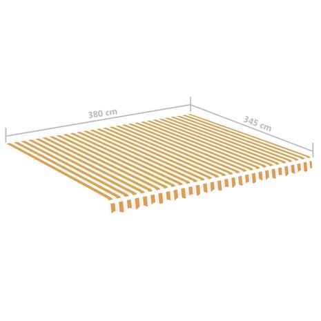 Vervangingsdoek voor luifel 4x3,5 m geel en wit 6