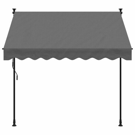 Luifel uittrekbaar 200x150 cm stof en staal antracietkleurig 3