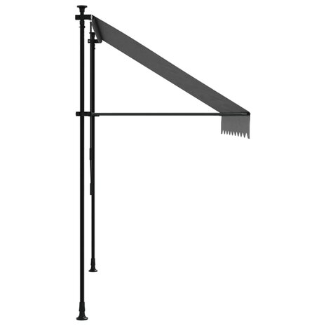 Luifel uittrekbaar 200x150 cm stof en staal antracietkleurig 4