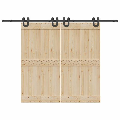 Doos met onderdelen voor schuifdeur 366 cm staal zwart 1