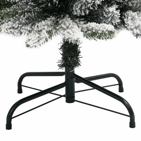 Kunstkerstboom met sneeuw smal 150 cm PVC en PE 6