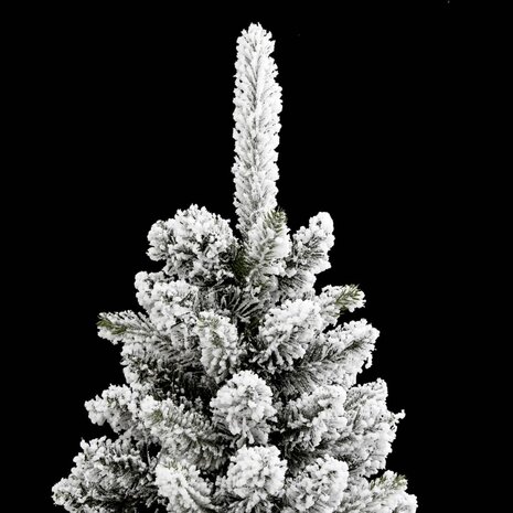 Kunstkerstboom met sneeuw smal 150 cm PVC en PE 7