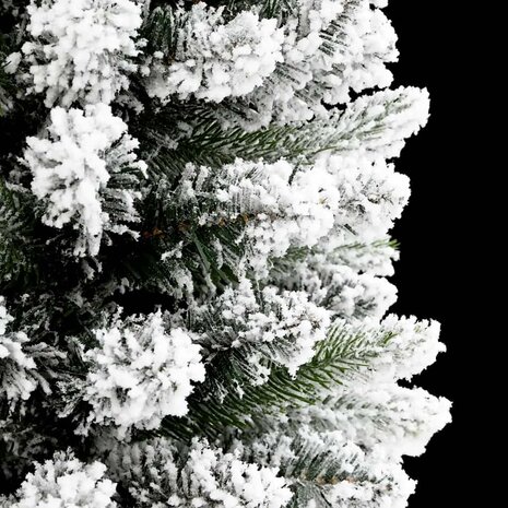 Kunstkerstboom met sneeuw smal 180 cm PVC en PE 5