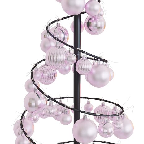 LED-kerstboom met kerstballen 80 LEDs warm wit 120 cm 9