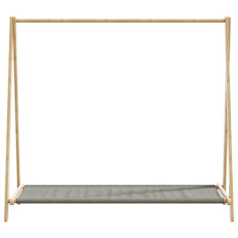 Kledingrek met schappen 106x34x102 cm bamboe 4